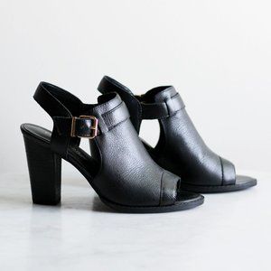Cole Haan Black Open Toe Mule